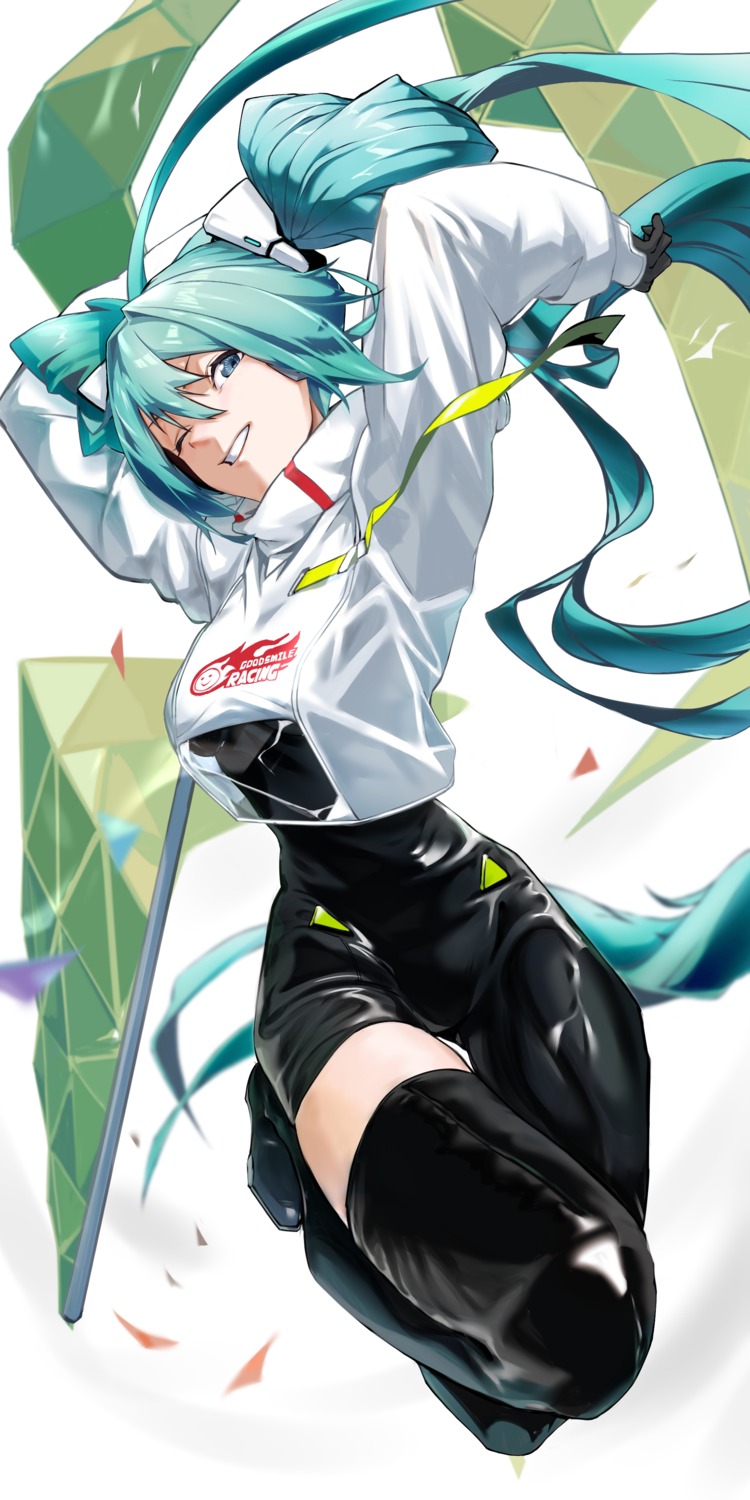 bodysuit goodsmile_racing hatsune_miku racing_miku tagme thighhighs vocaloid