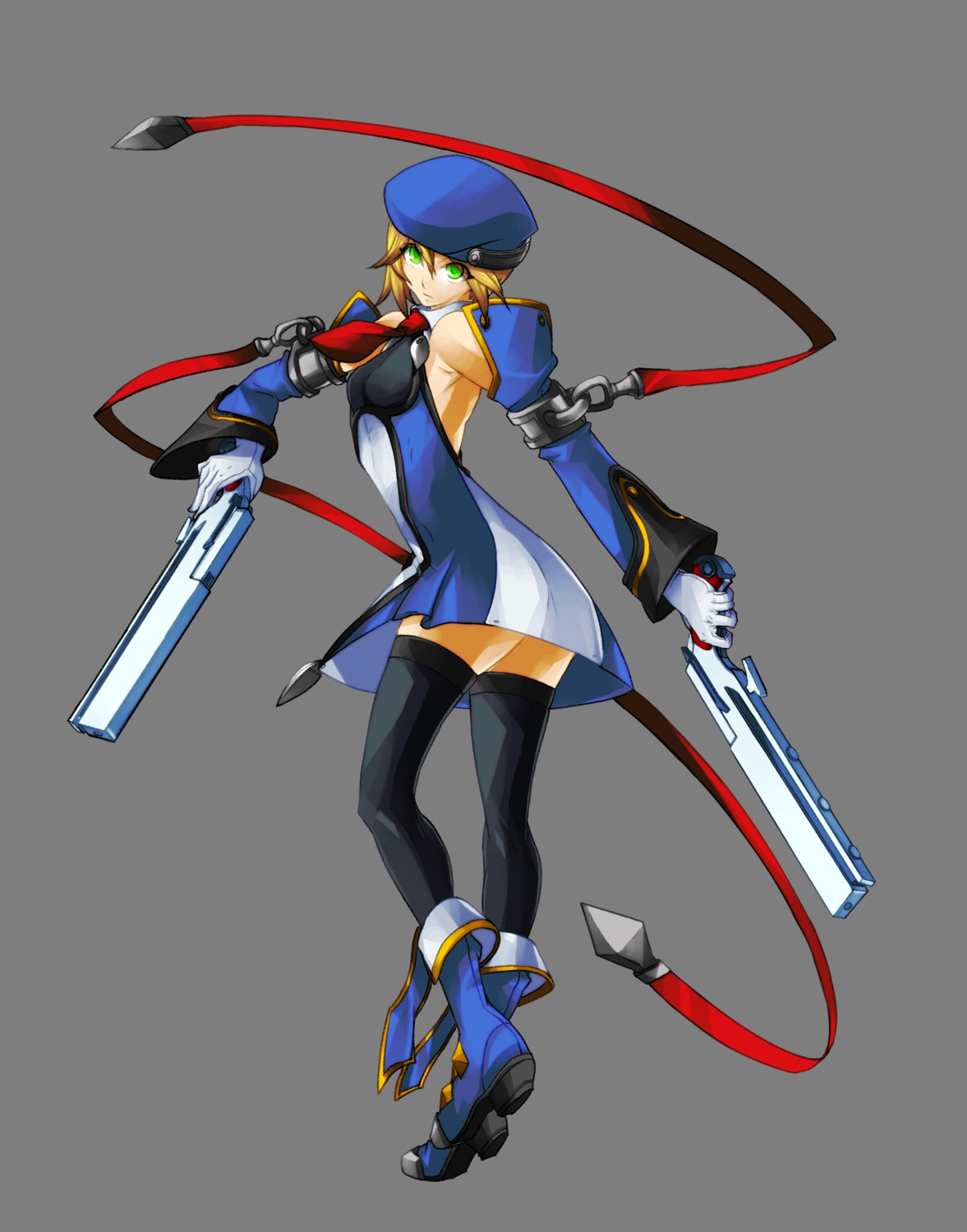 arc_system_works blazblue blazblue:_continuum_shift dress gun katou_yuuki noel_vermillion thighhighs transparent_png