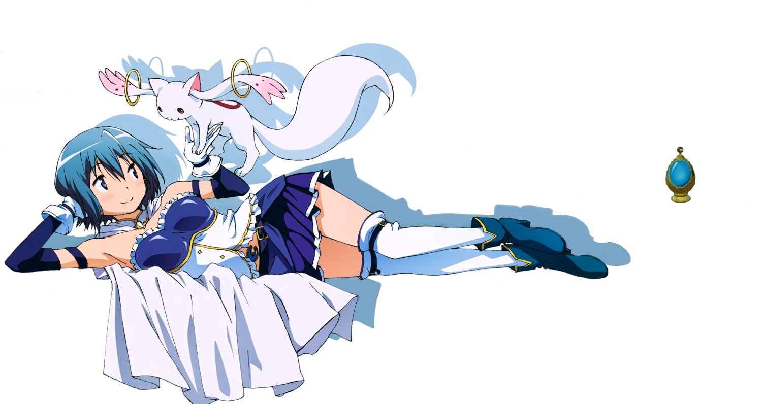 detexted fixed kyubey miki_sayaka photoshop puella_magi_madoka_magica thighhighs