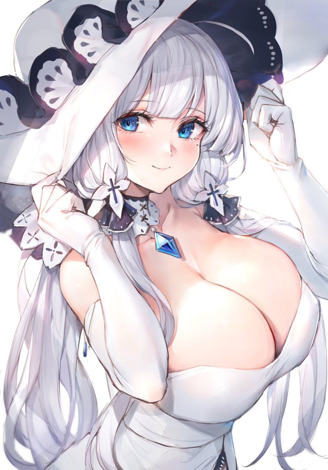 azur_lane dress illustrious_(azur_lane) no_bra oyu_(sijimisizimi)