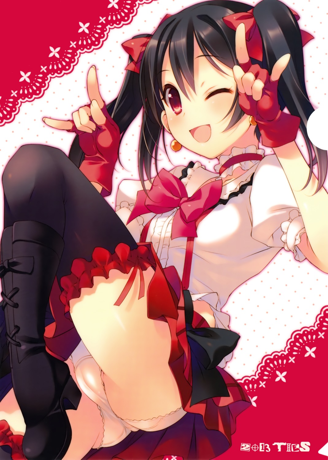 cameltoe love_live! pantsu takei_ooki thighhighs ties yazawa_nico