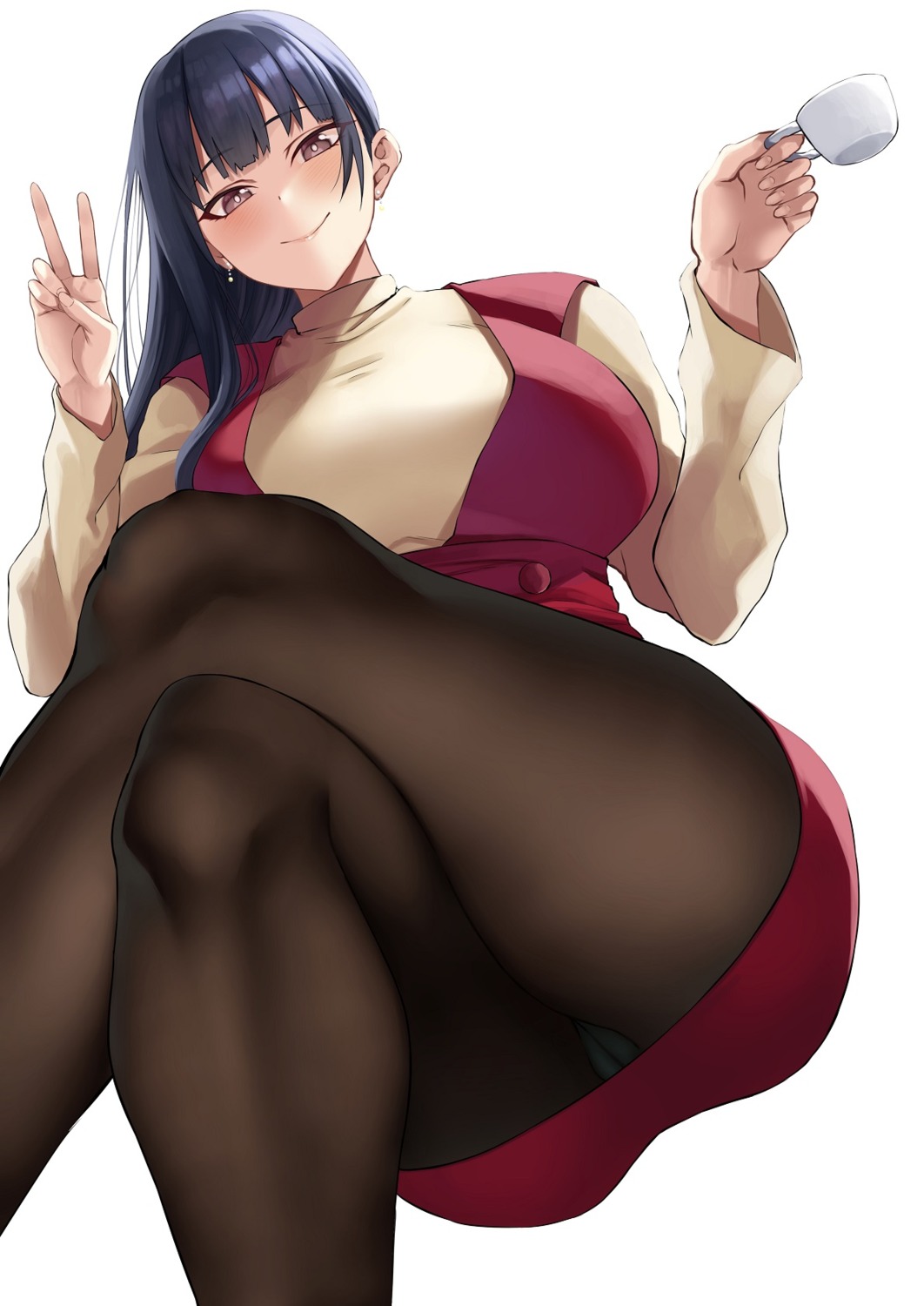 asakura_kukuri boku_no_kokoro_no_yabai_yatsu jpeg_artifacts pantsu pantyhose sweater yamada_anna