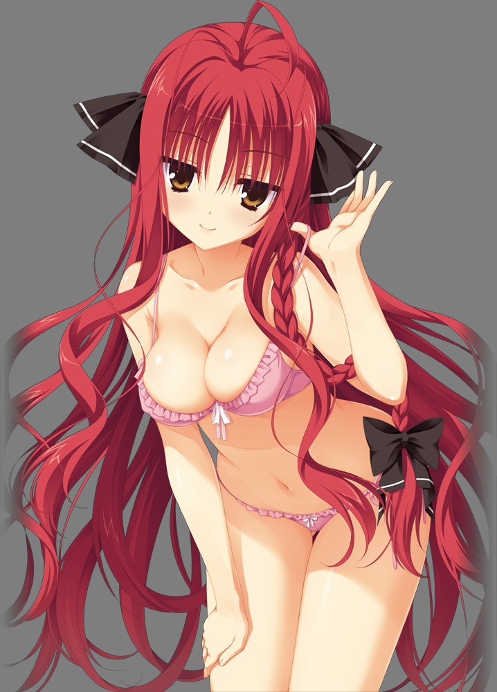 bra cleavage dracu-riot! muririn pantsu transparent_png vector_trace yarai_miu yuzu-soft