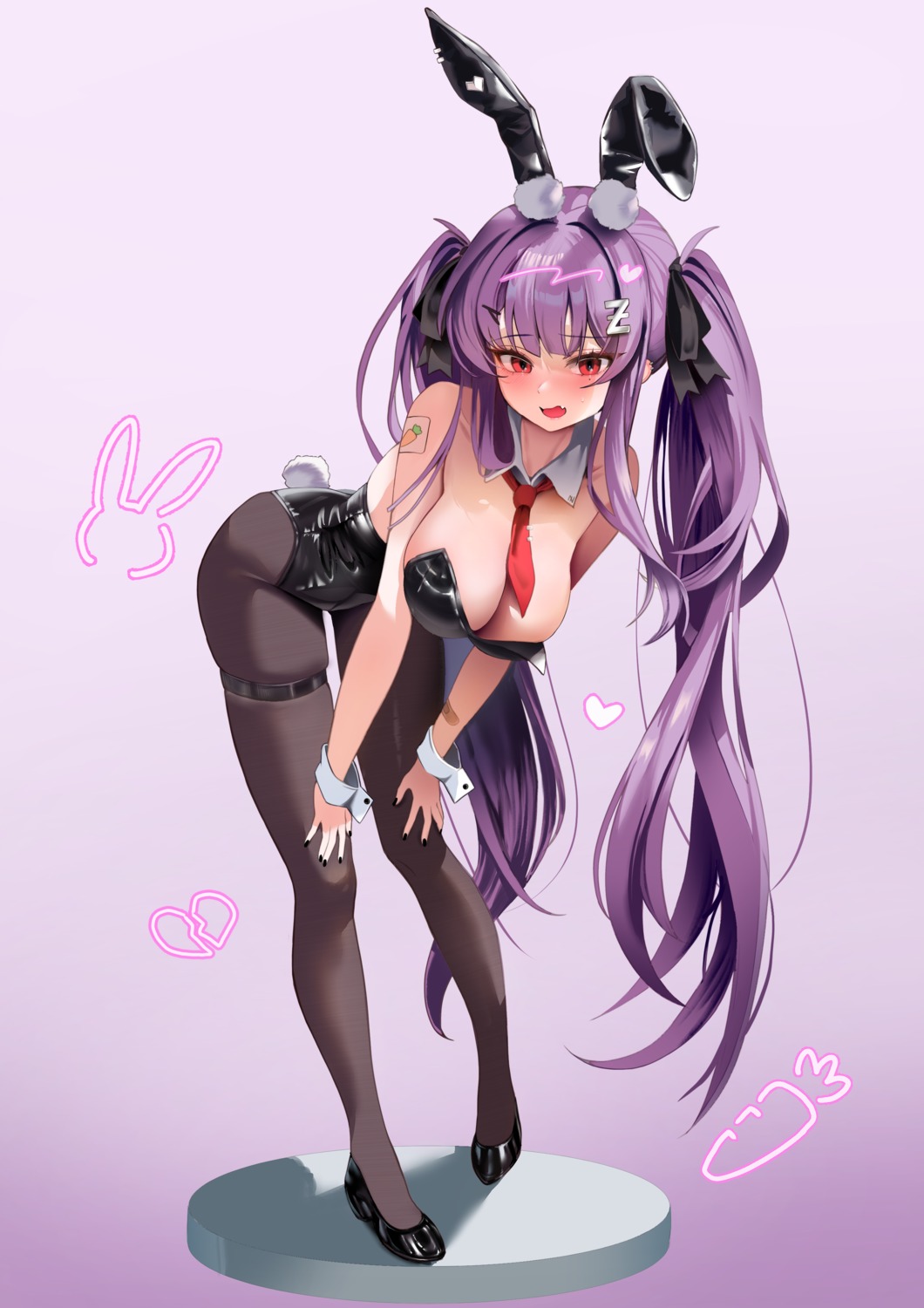 animal_ears bunny_ears bunny_girl garter no_bra pantyhose r4chel tail