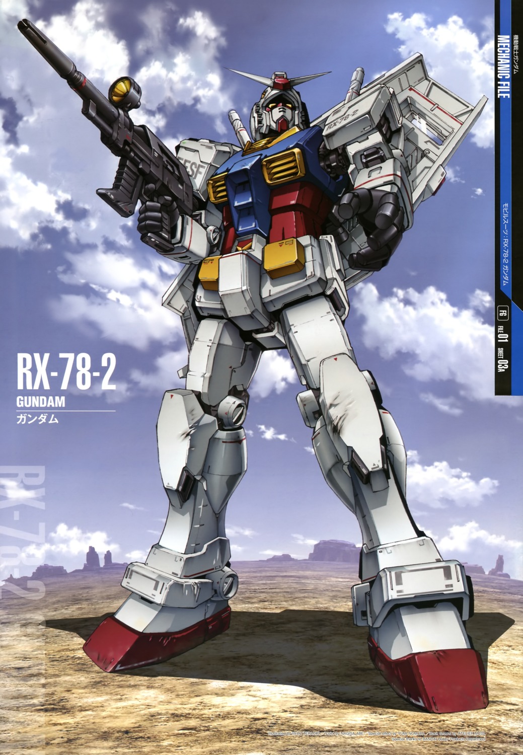 gun gundam mecha mobile_suit_gundam rx-78-2_gundam teraoka_iwao