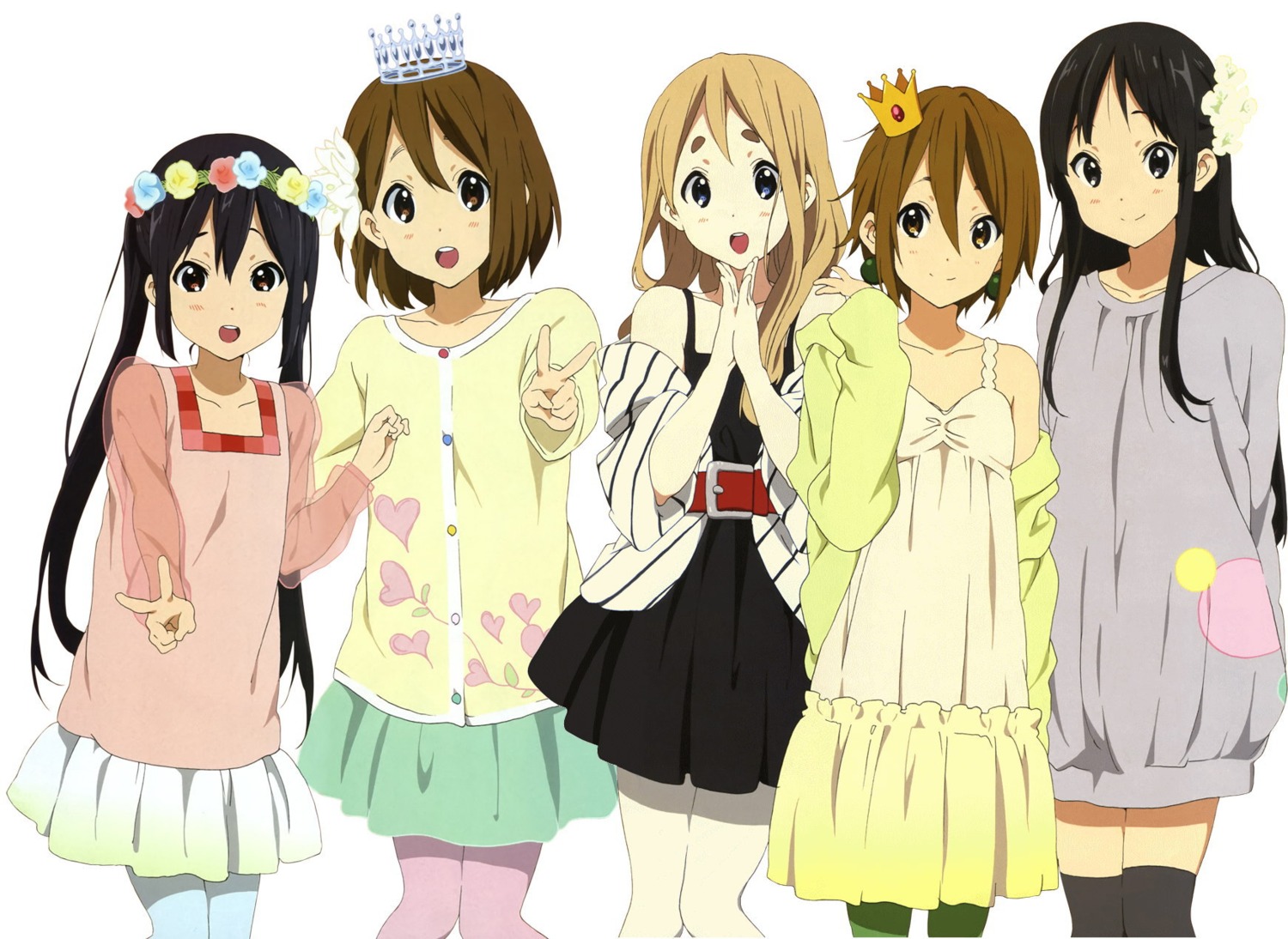 akiyama_mio hirasawa_yui horiguchi_yukiko k-on! kotobuki_tsumugi nakano_azusa pantyhose tainaka_ritsu thighhighs