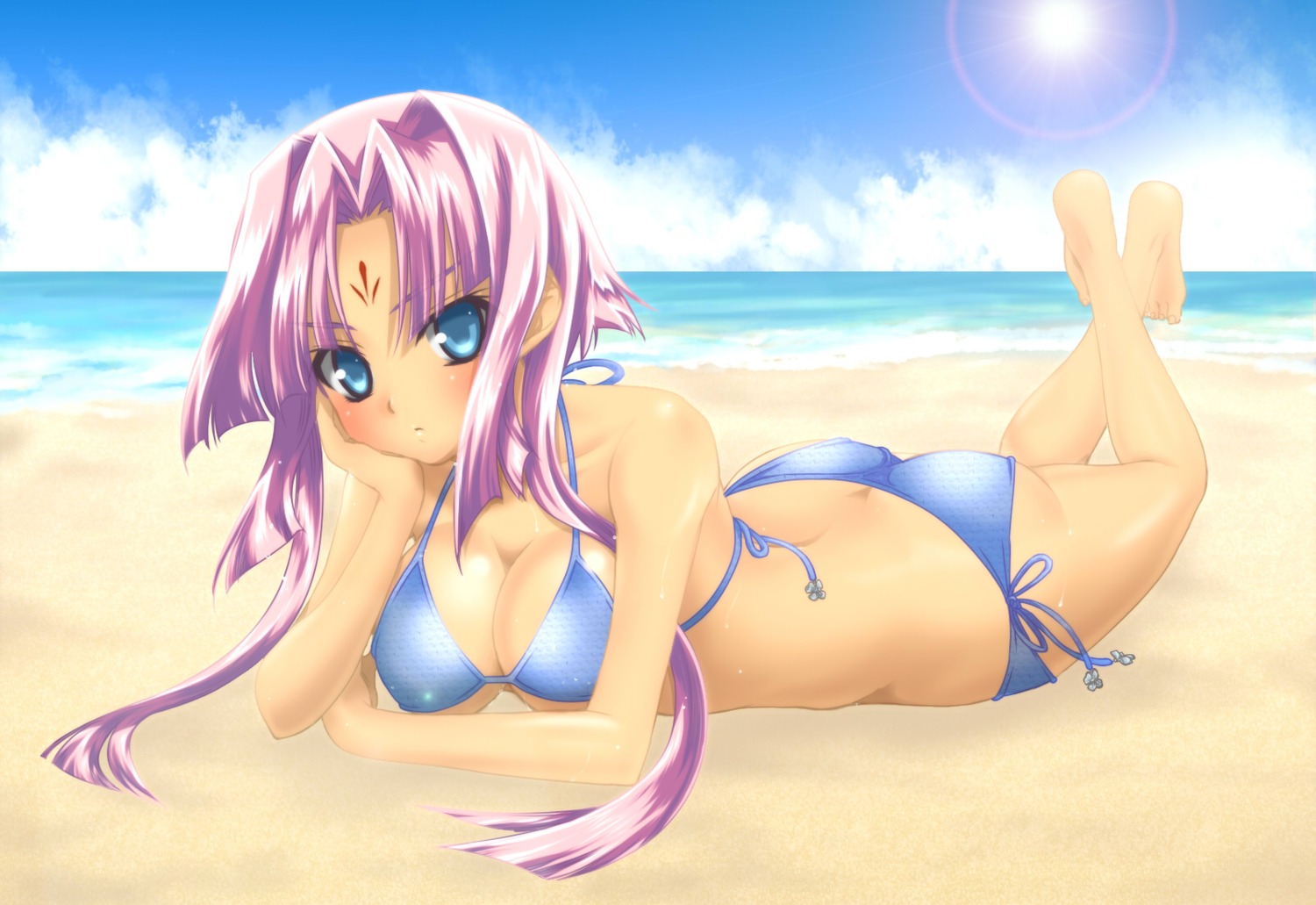 bikini cleavage koihime_musou minose sonken swimsuits