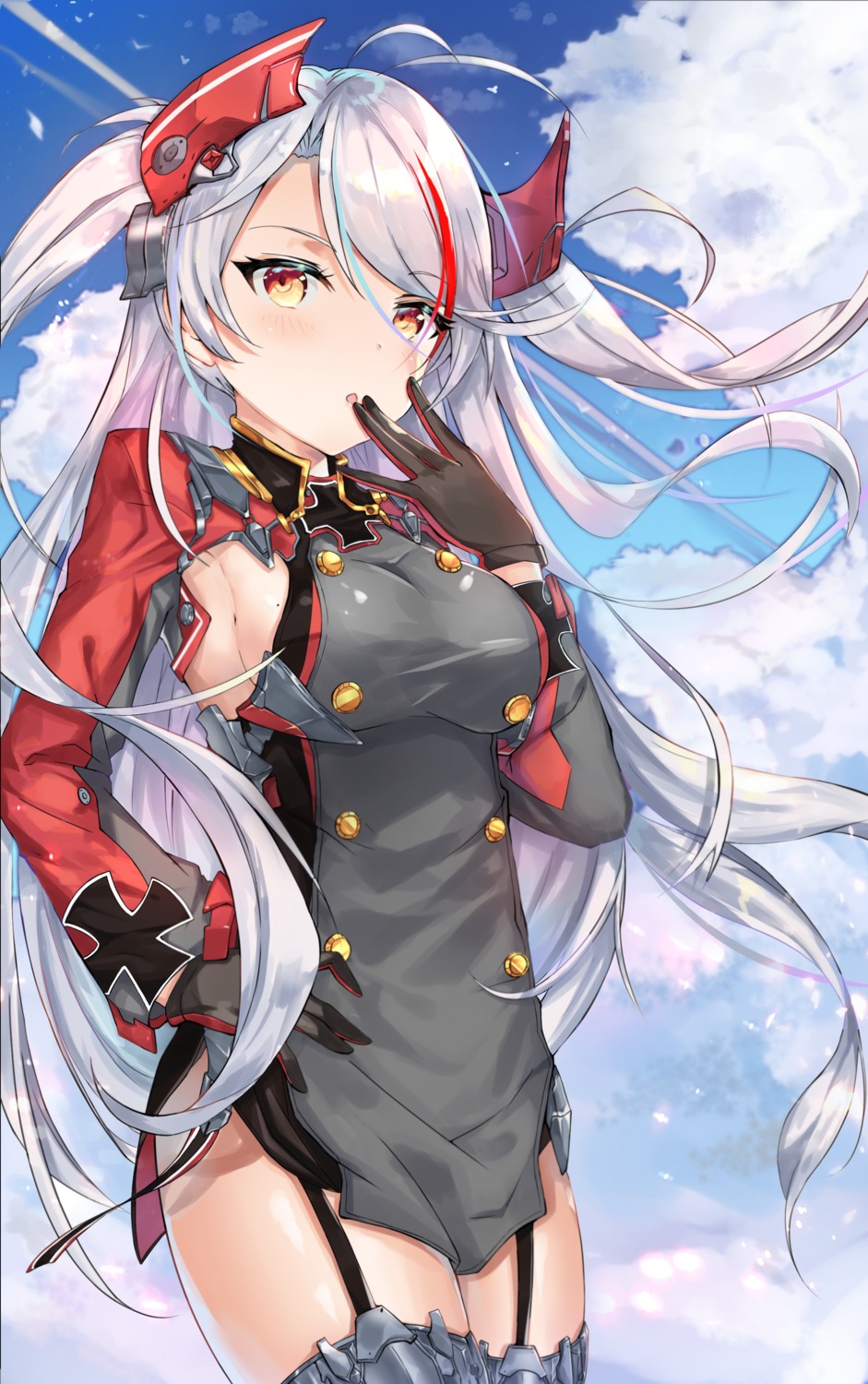 azur_lane lisu prinz_eugen_(azur_lane) stockings thighhighs uniform