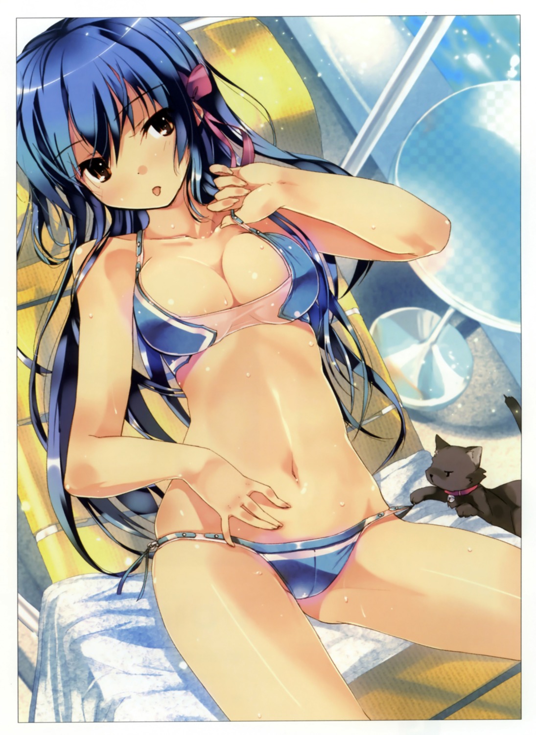 bikini cleavage neko refeia swimsuits wet