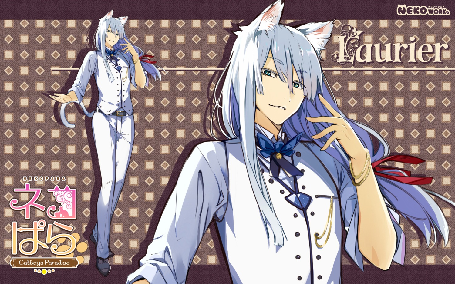 animal_ears g_yuusuke male neko_works nekomimi tail wallpaper