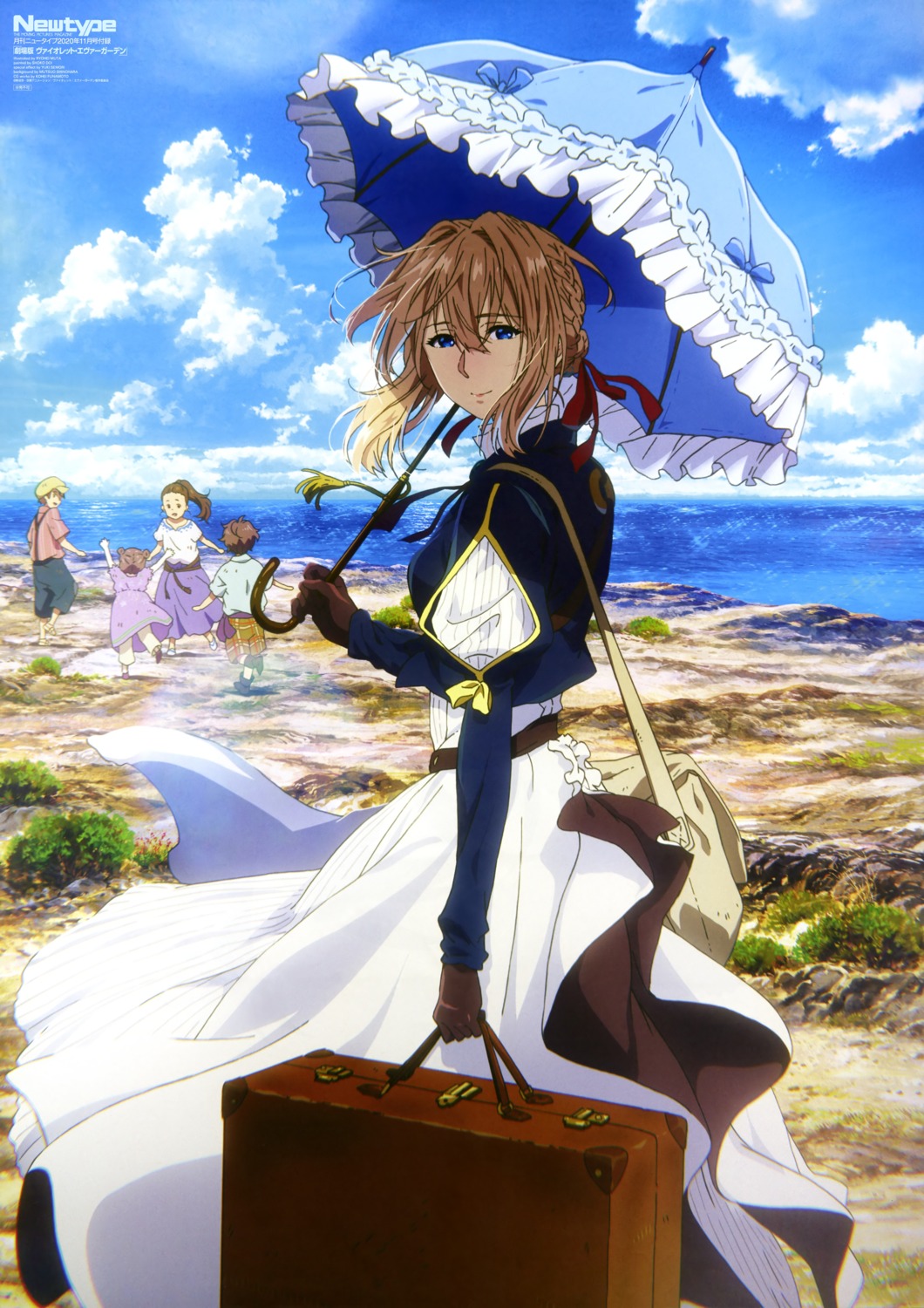 dress muta_ryouhei umbrella violet_evergarden violet_evergarden_(character)