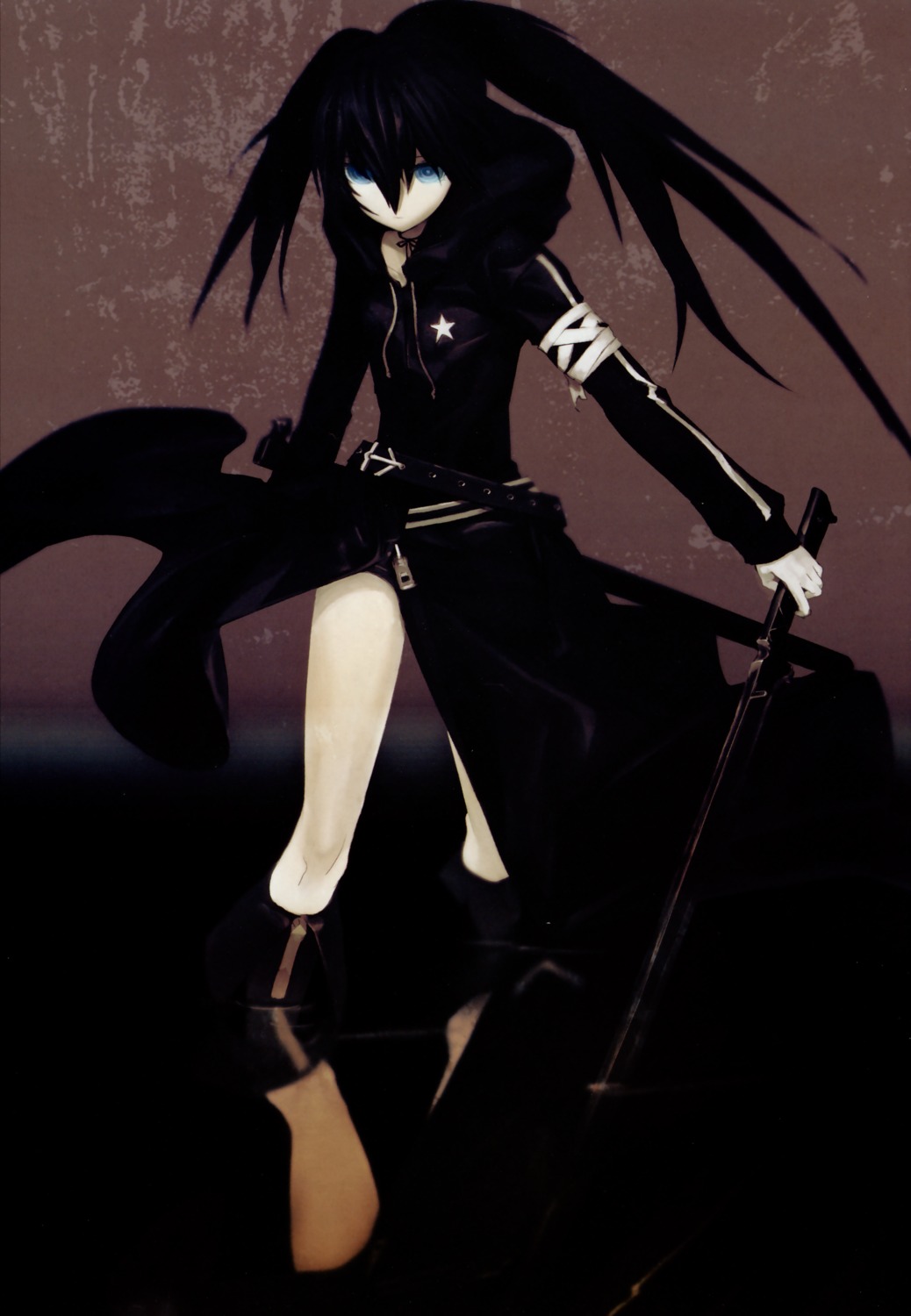 black_rock_shooter black_rock_shooter_(character) huke sword vocaloid