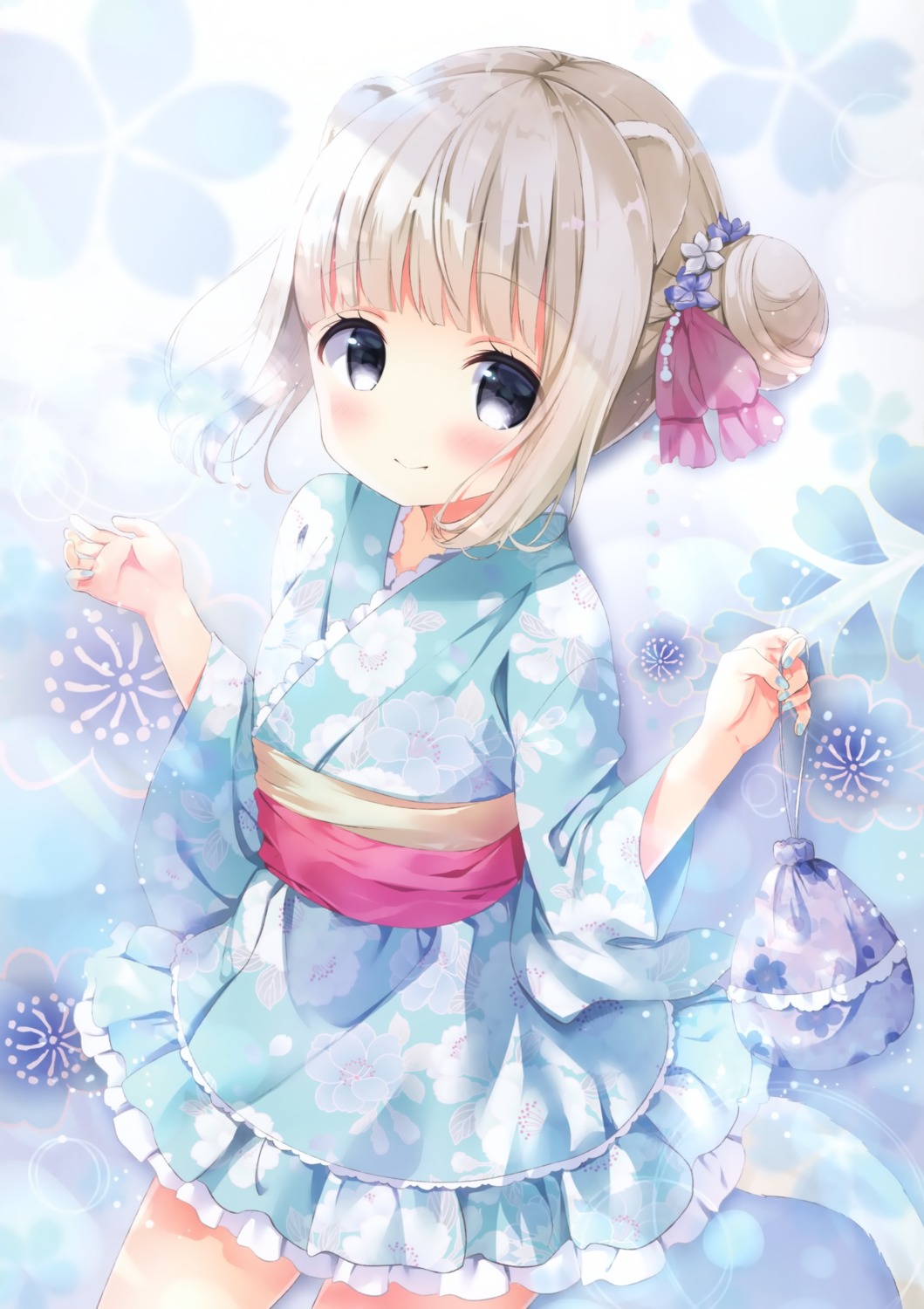 animal_ears japanese_clothes waki_(pixiv2609622)