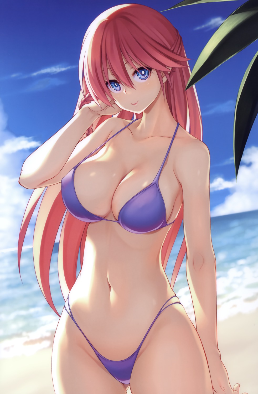 asami_lilith bikini bikini_top cleavage nao_akinari swimsuits trinity_seven trinity_seven_shichinin_no_mahoutsukai