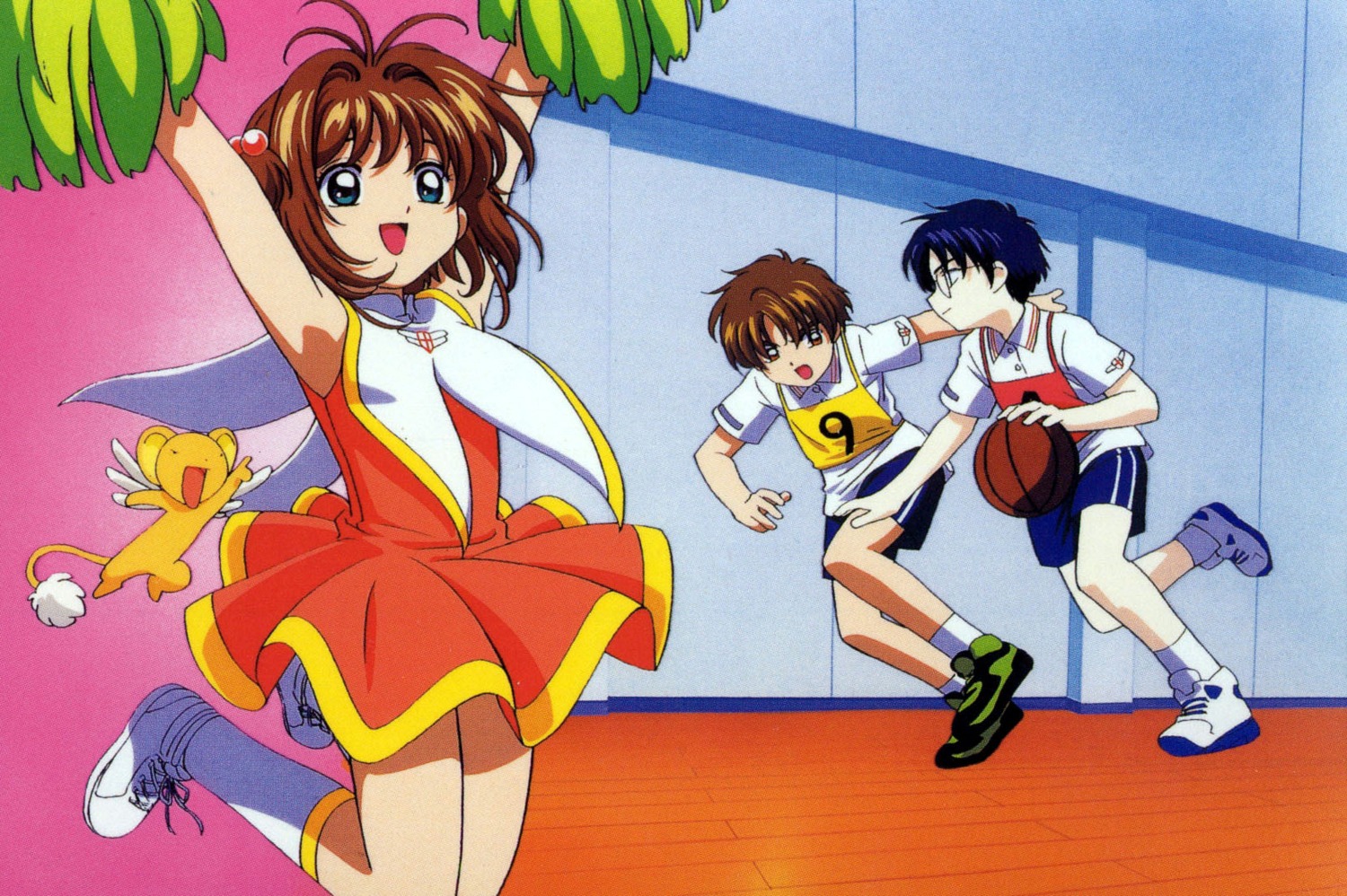 basketball card_captor_sakura hiiragizawa_eriol kerberos kinomoto_sakura li_syaoran