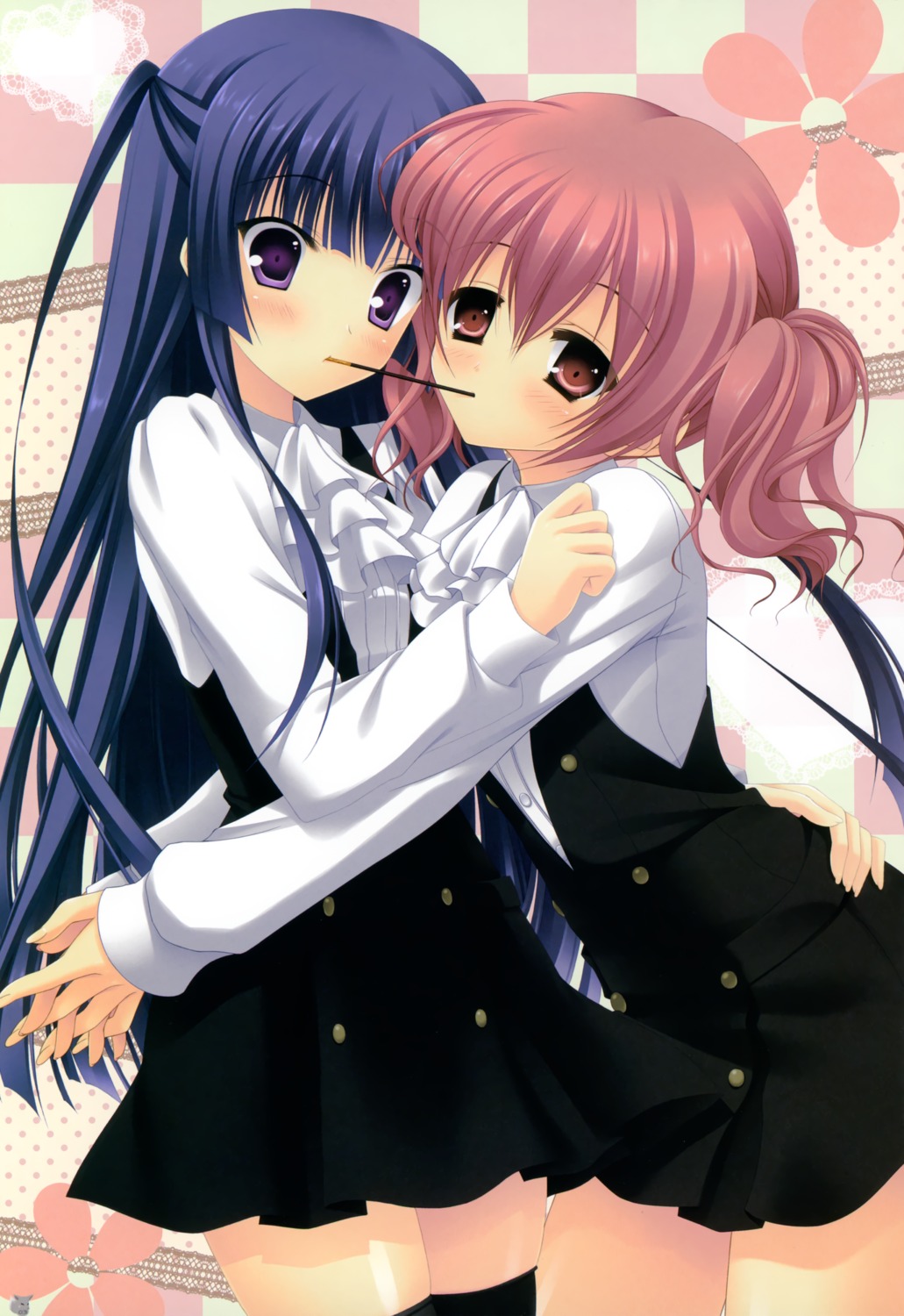 allegro_mistic egoistic_honey hazumi_rio inu_x_boku_ss roromiya_karuta seifuku shirakiin_ririchiyo takano_yuki thighhighs yuri