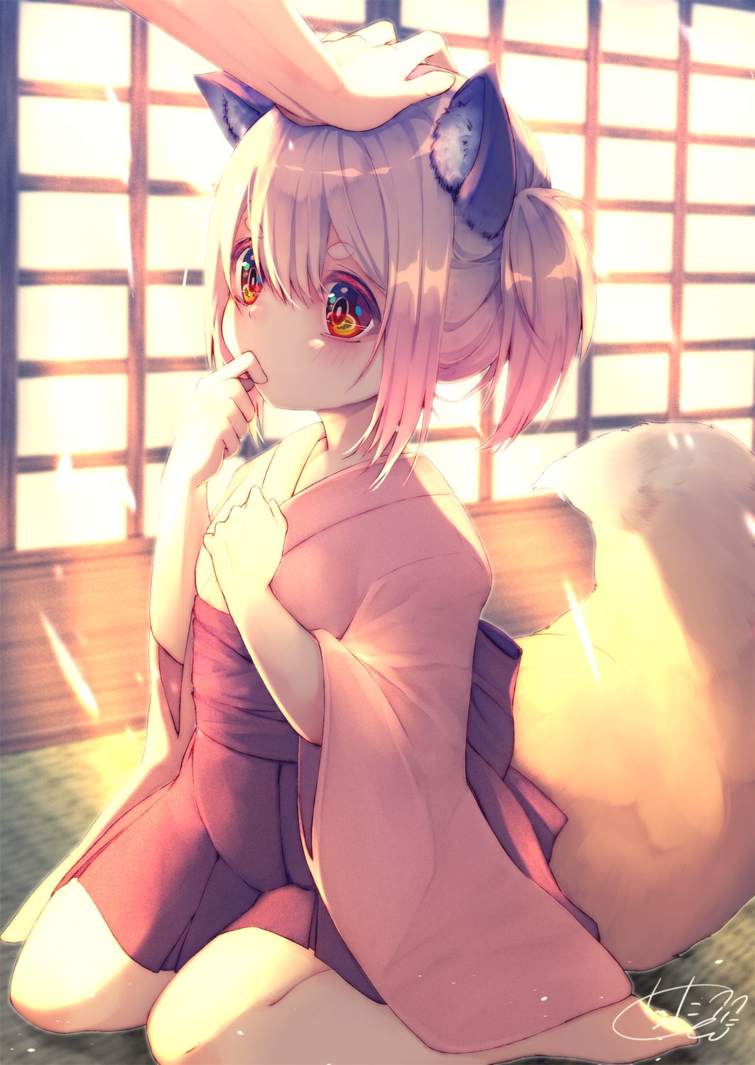 animal_ears chita_(ketchup) japanese_clothes tail