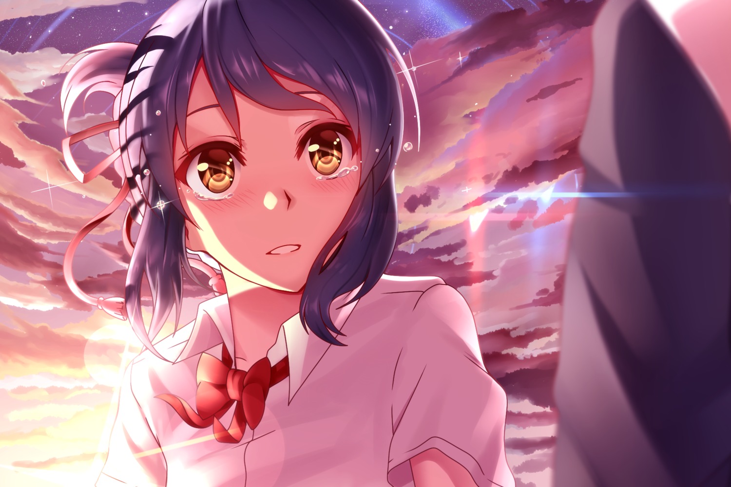 kimi_no_na_wa. miyamizu_mitsuha seifuku tachibana_taki wintersteam