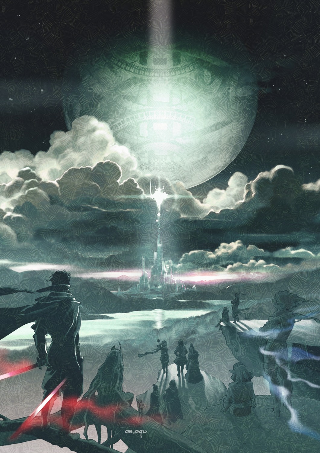 final_fantasy final_fantasy_iv landscape oguro_akira square_enix the_after_years