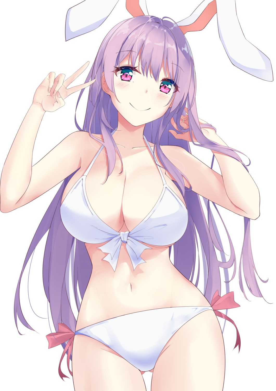 animal_ears bikini bunny_ears diving_penguin reisen_udongein_inaba swimsuits touhou