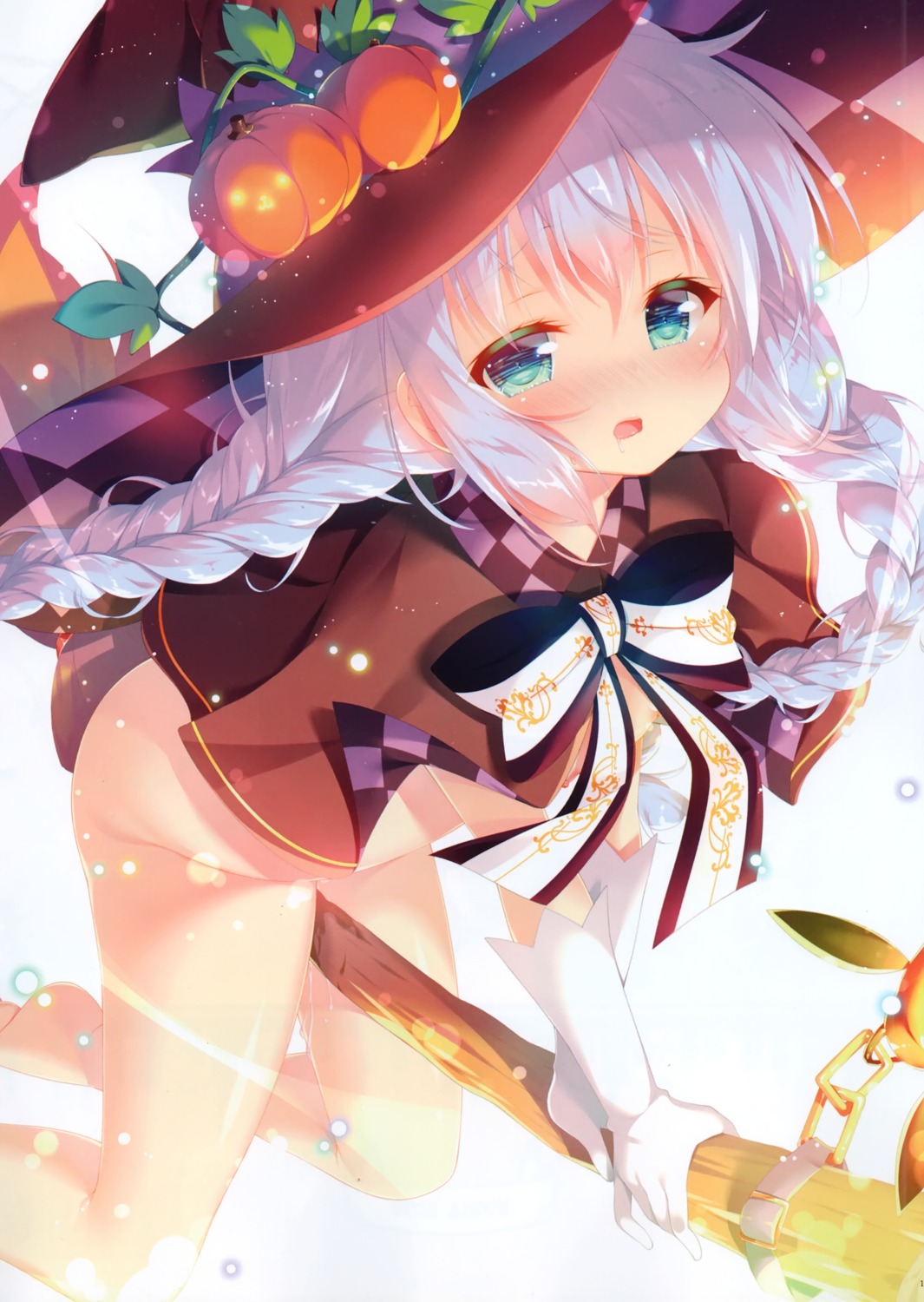 bottomless gochuumon_wa_usagi_desu_ka? hachimitsu_shoujo halloween kafuu_chino loli mitsumomo_mamu pussy_juice witch