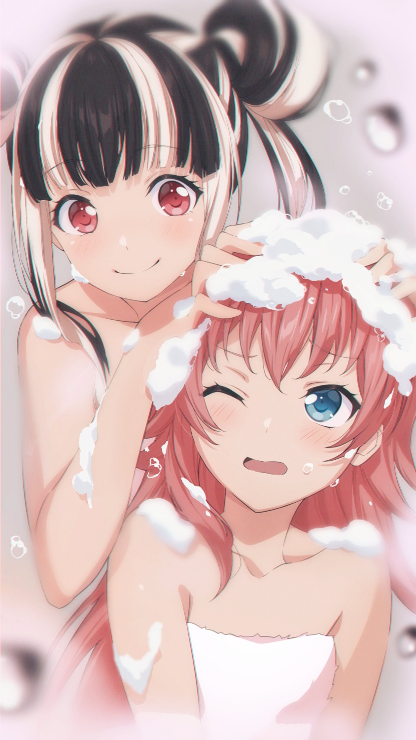 bang_dream! cream nobusawa_osamu nyuubara_reona tamade_chiyu towel