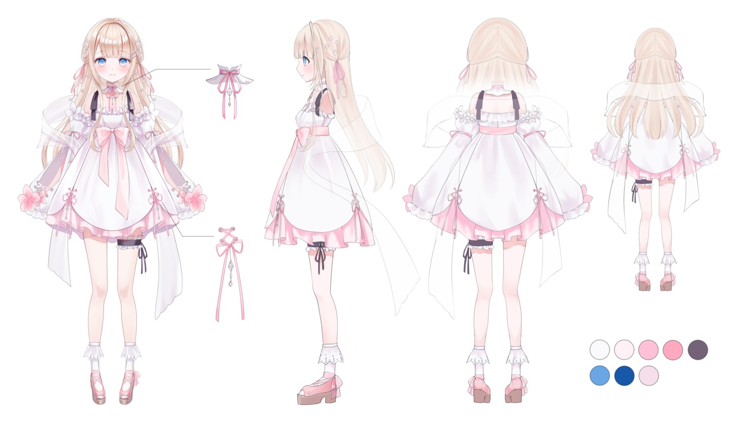 arinko_kotsunko character_design dress garter indie_virtual_youtuber yukinoshita_peo