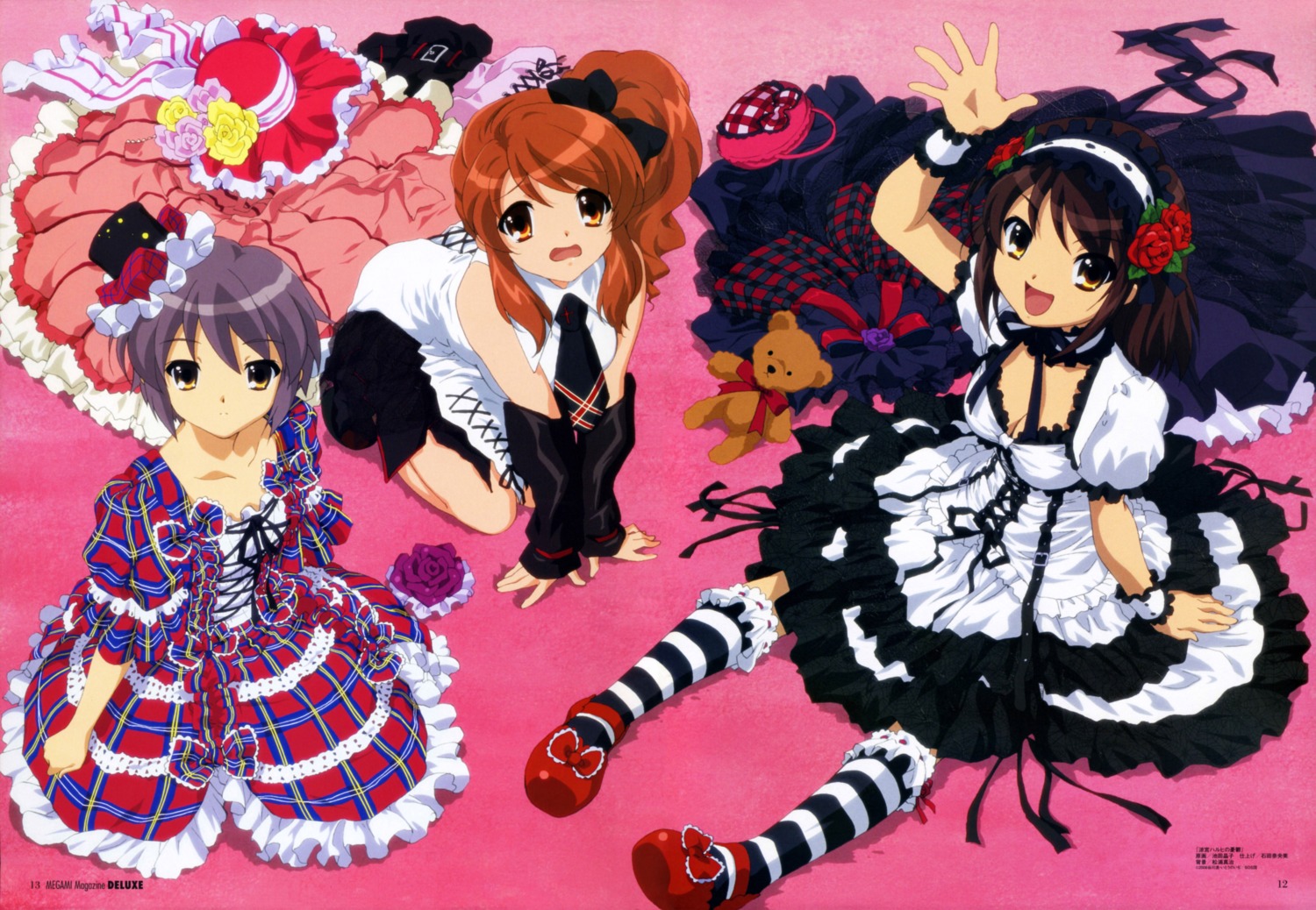 asahina_mikuru cleavage dress gothic_lolita ikeda_shouko lolita_fashion nagato_yuki suzumiya_haruhi suzumiya_haruhi_no_yuuutsu