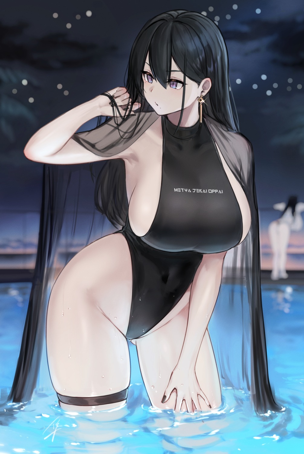 garter hayabusa see_through swimsuits wet