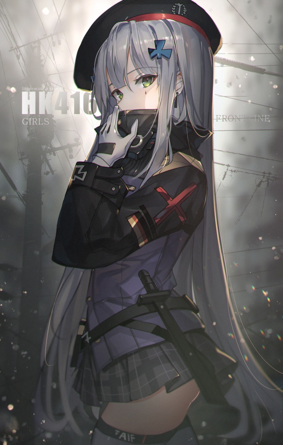 artist_revision girls_frontline hk416_(girls_frontline) sword thighhighs uniform unity_(ekvmsp02)