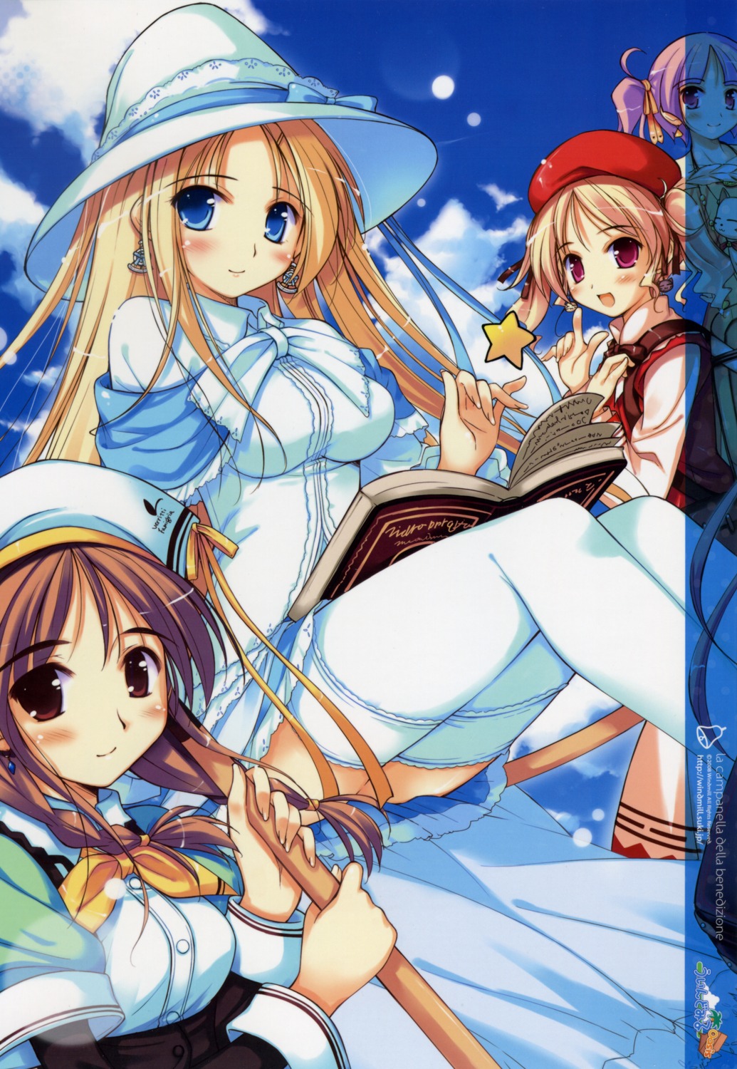 agnes_boulange carina_verritti ko~cha nina_lindberg salsa_tortilla shukufuku_no_campanella thighhighs