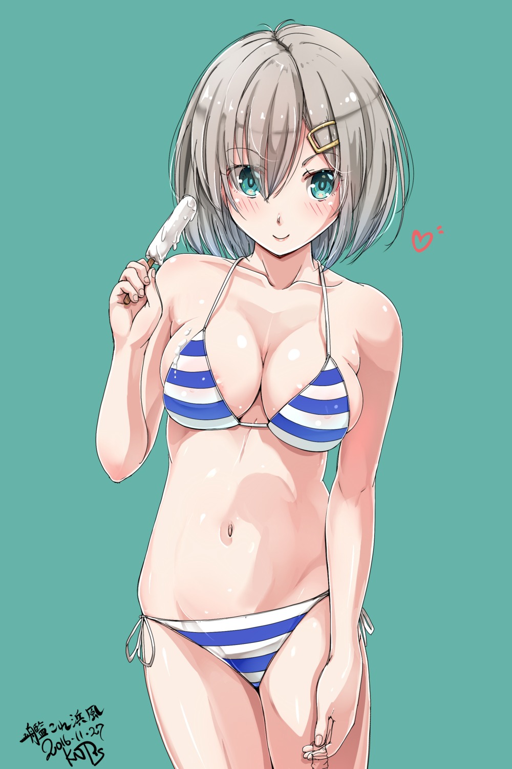areola bikini cream hamakaze_(kancolle) kantai_collection kntrs_(knyrs) see_through swimsuits