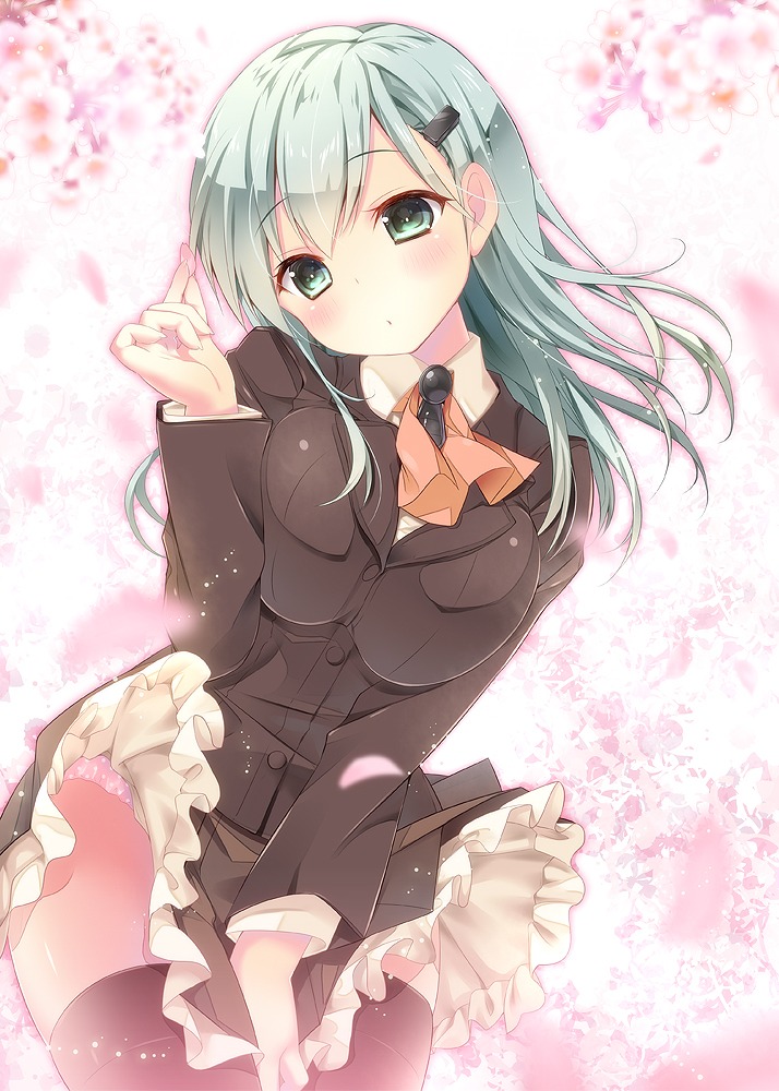 kantai_collection kino pantsu suzuya_(kancolle) thighhighs