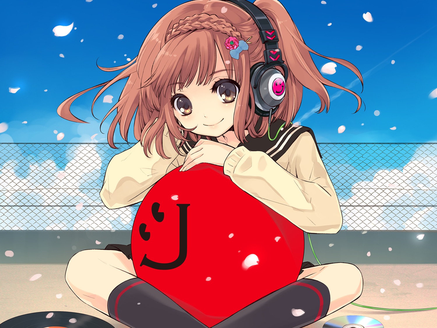 aliasing headphones ito_noizi seifuku wallpaper