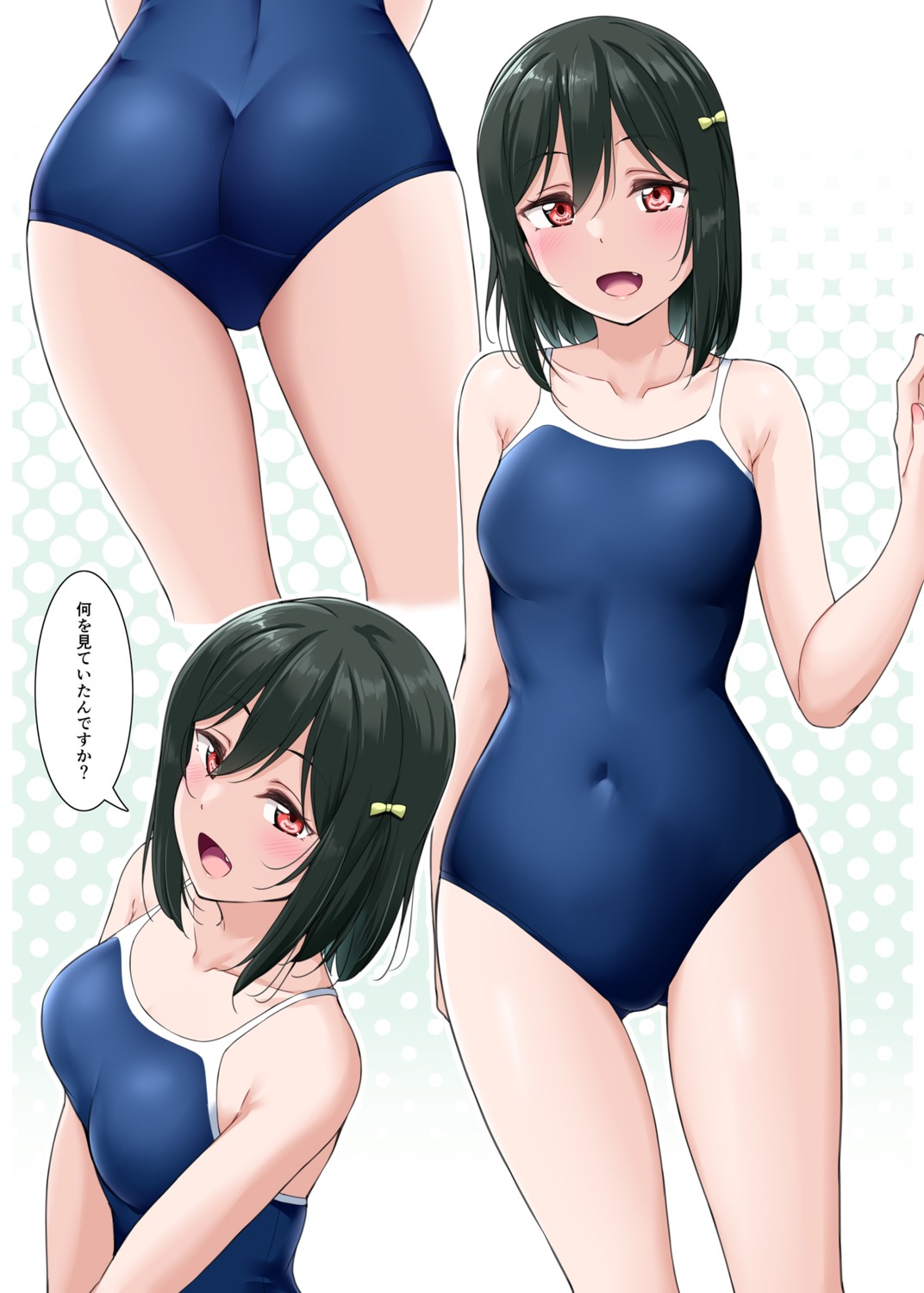 ass love_live!_nijigasaki_high_school_idol_club mifune_shioriko school_swimsuit swimsuits yopparai_oni