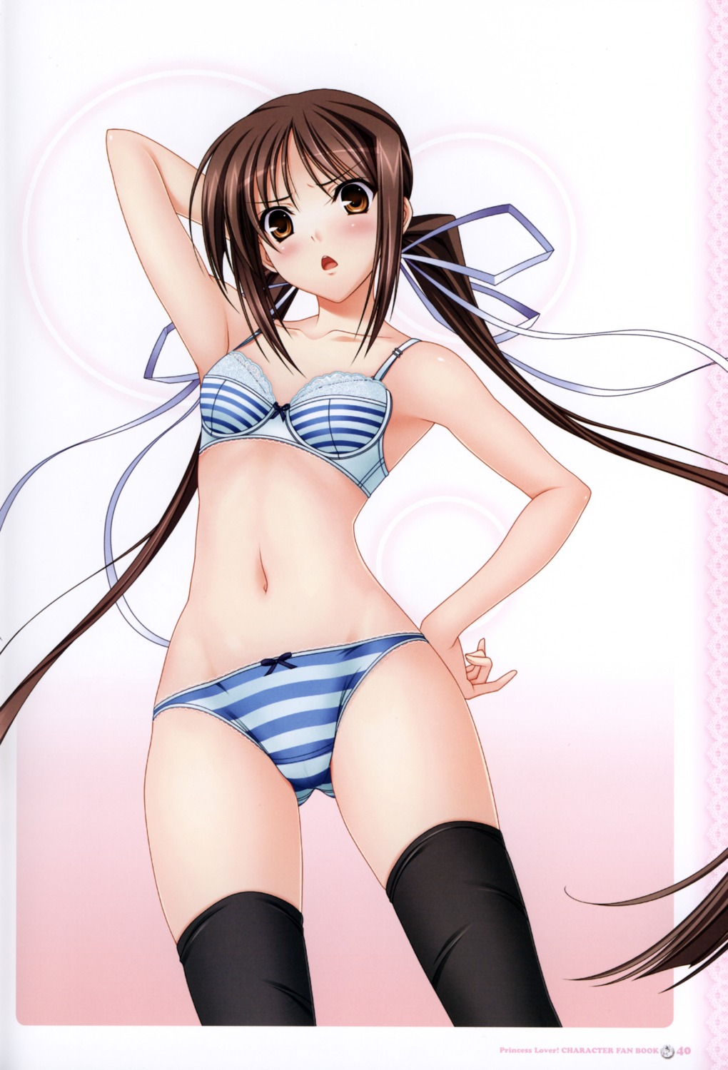 bra komori_kei pantsu princess_lover! screening seika_houjouin shimapan thighhighs