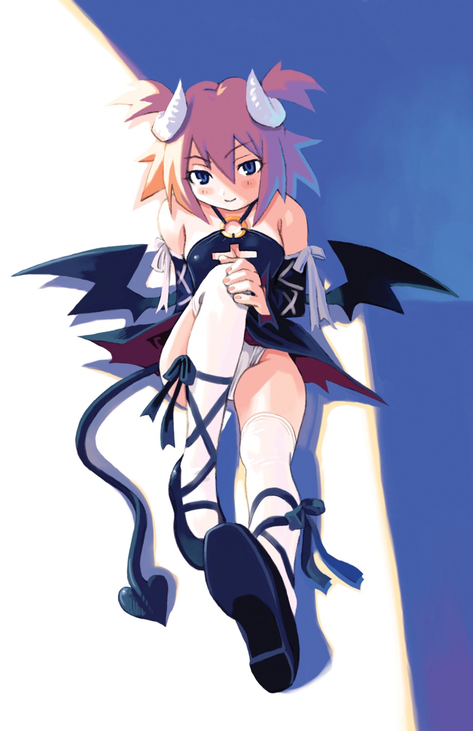 disgaea horns nomura_ryouji pantsu tail thighhighs wings