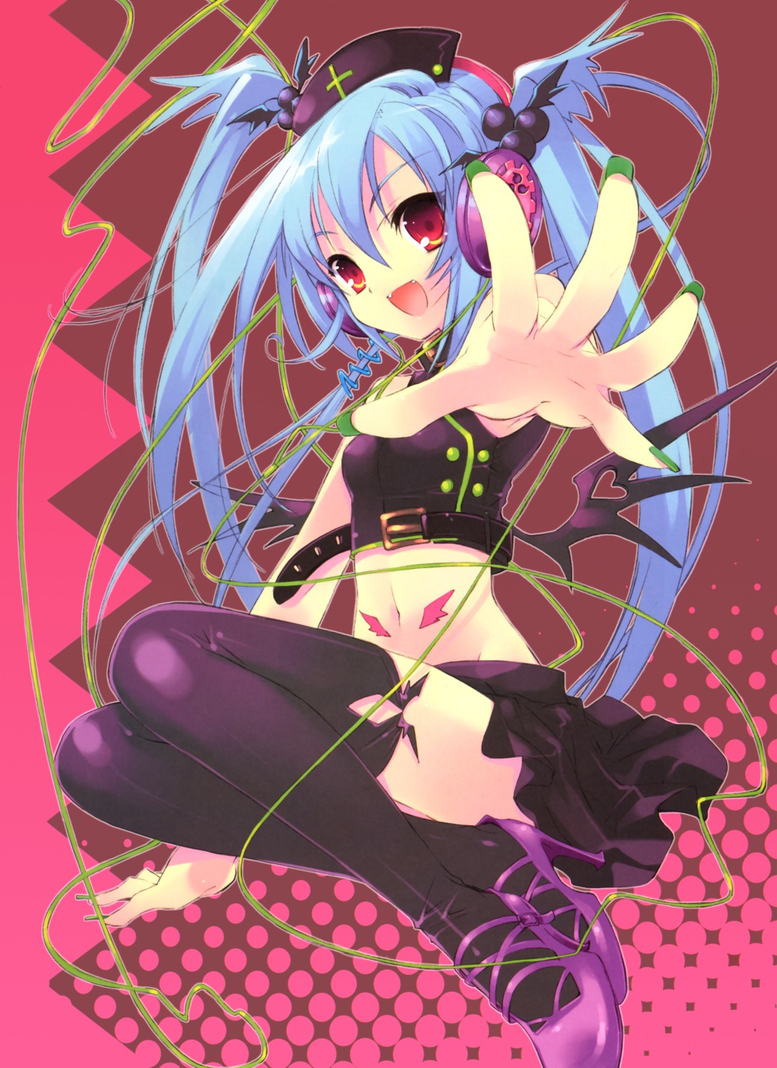 headphones ito_noizi thighhighs