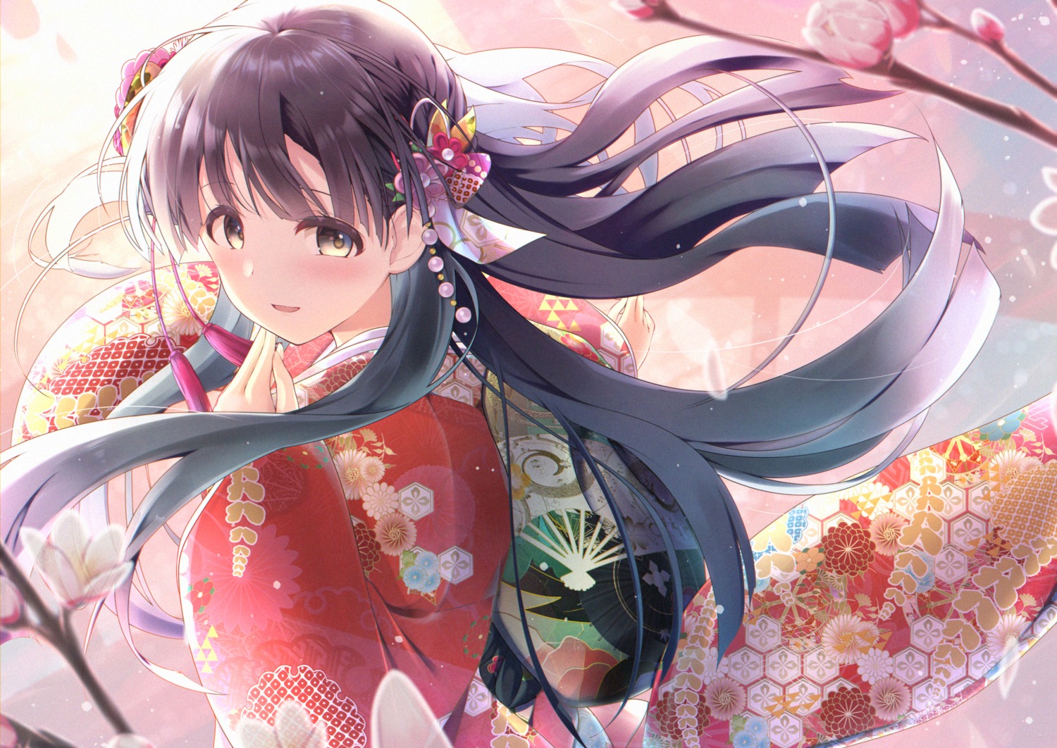 akisaka_yamoka kimono kobayakawa_sae the_idolm@ster the_idolm@ster_cinderella_girls