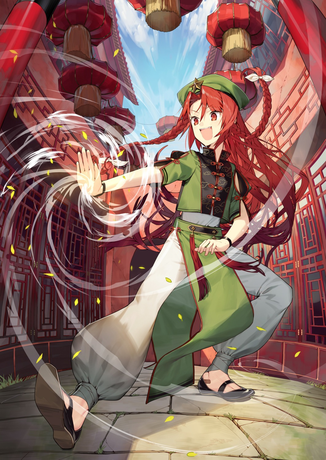 asian_clothes hong_meiling kitada_mo touhou