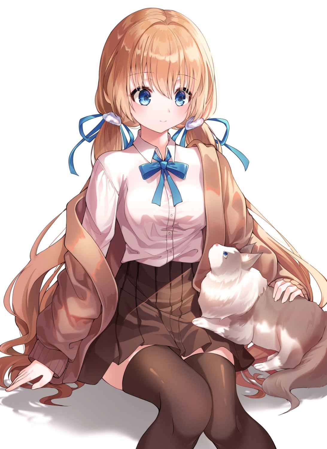 lion_(lion_0_3) neko seifuku sweater thighhighs