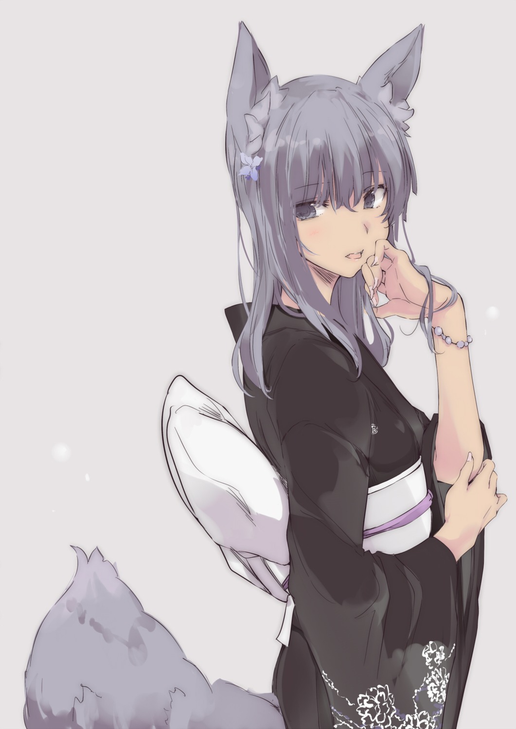 animal_ears kitsune tail touma_kisa yukata