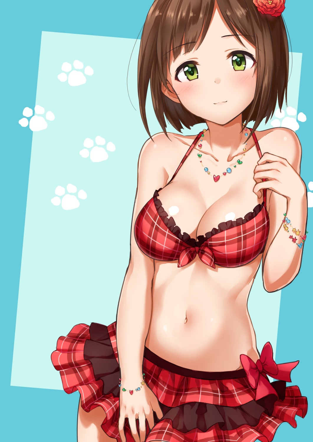 bikini cleavage maekawa_miku swimsuits takeya_y0615 the_idolm@ster the_idolm@ster_cinderella_girls