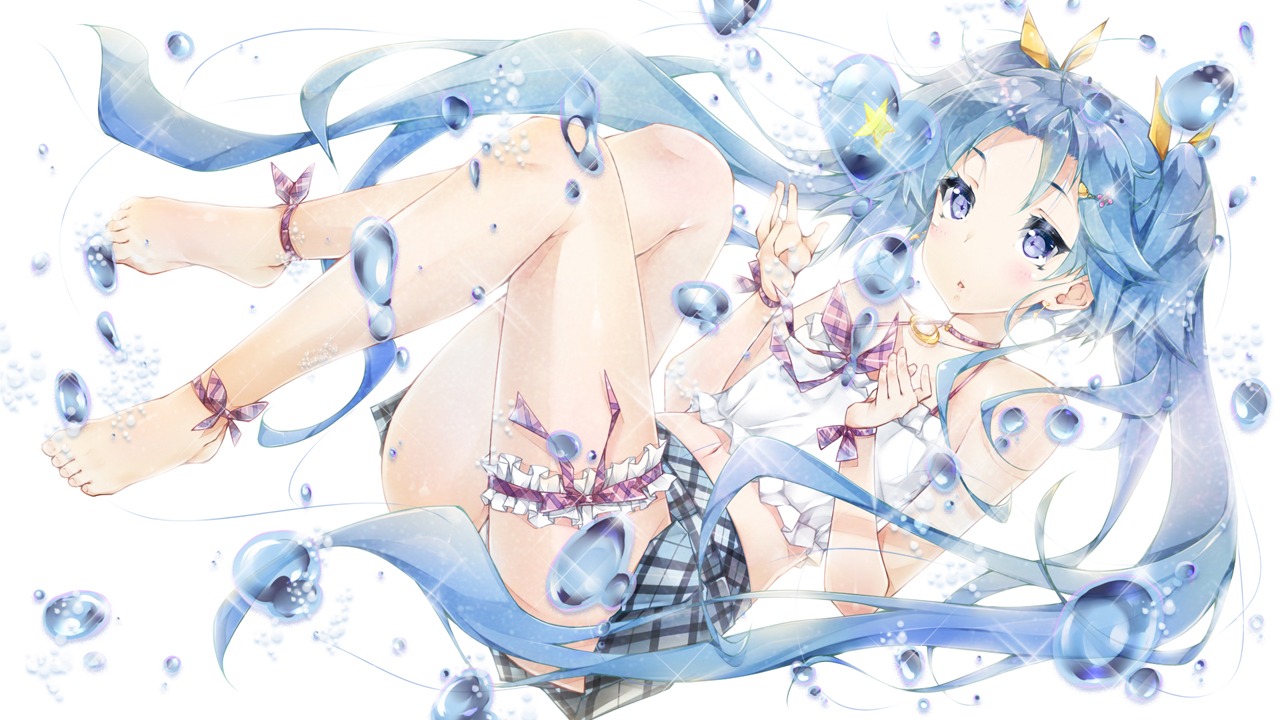 garter hatsune_miku pantsu vocaloid yukinon