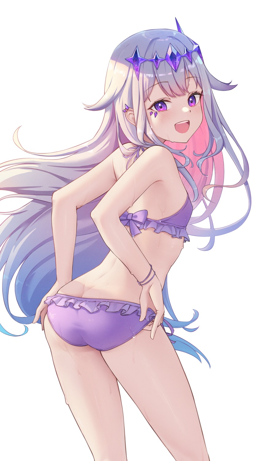 ass bikini hololive hololive_english koseki_bijou loli shironekokfp swimsuits