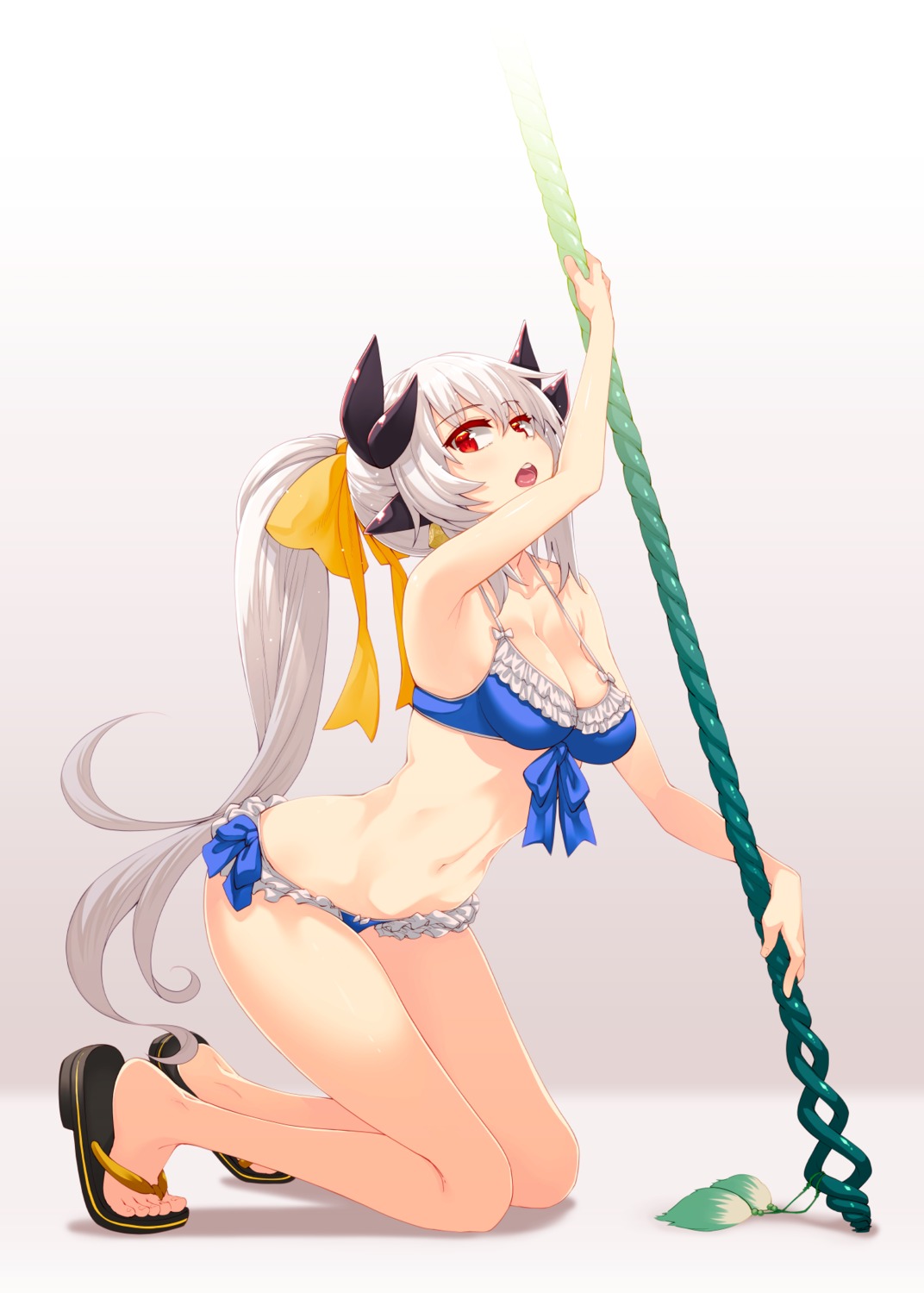 akino_sora bikini cleavage fate/grand_order kiyohime_(fate/grand_order) swimsuits weapon