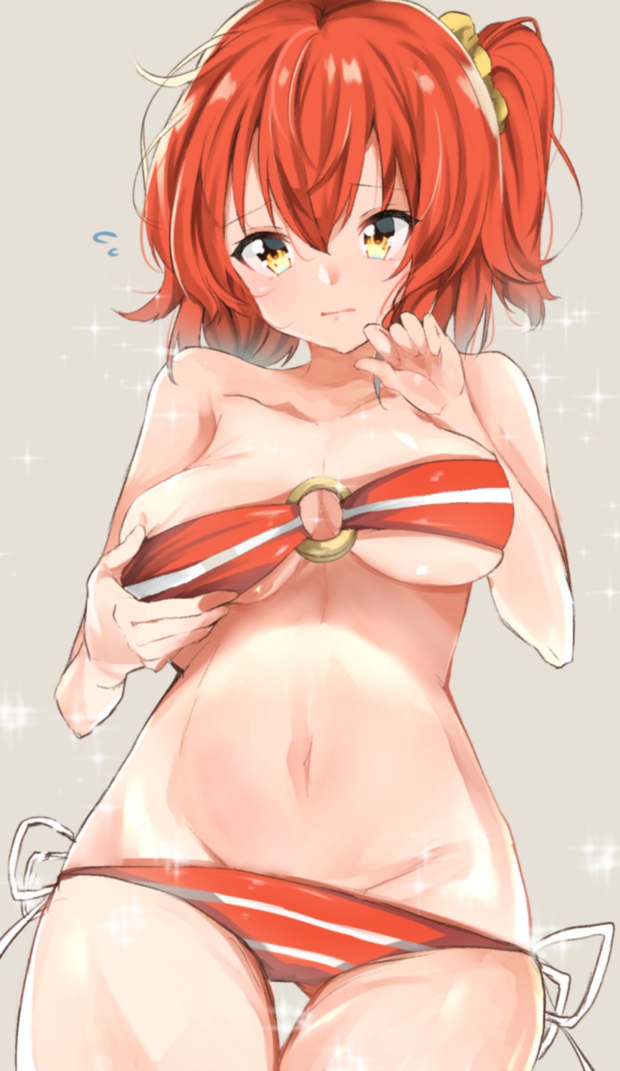 bikini breast_hold fate/grand_order fujimaru_ritsuka_(female) panty_pull swimsuits tagme