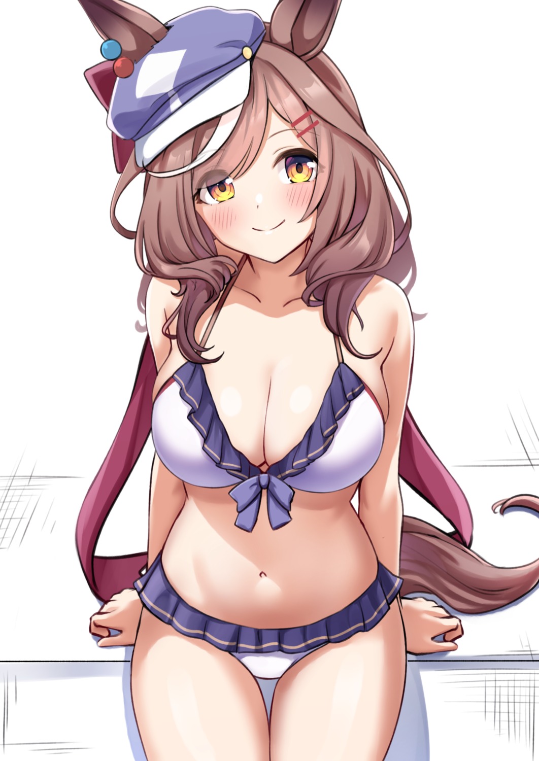 animal_ears bikini herohero_illust matikane_tannhauser_(umamusume) swimsuits tail uma_musume_pretty_derby