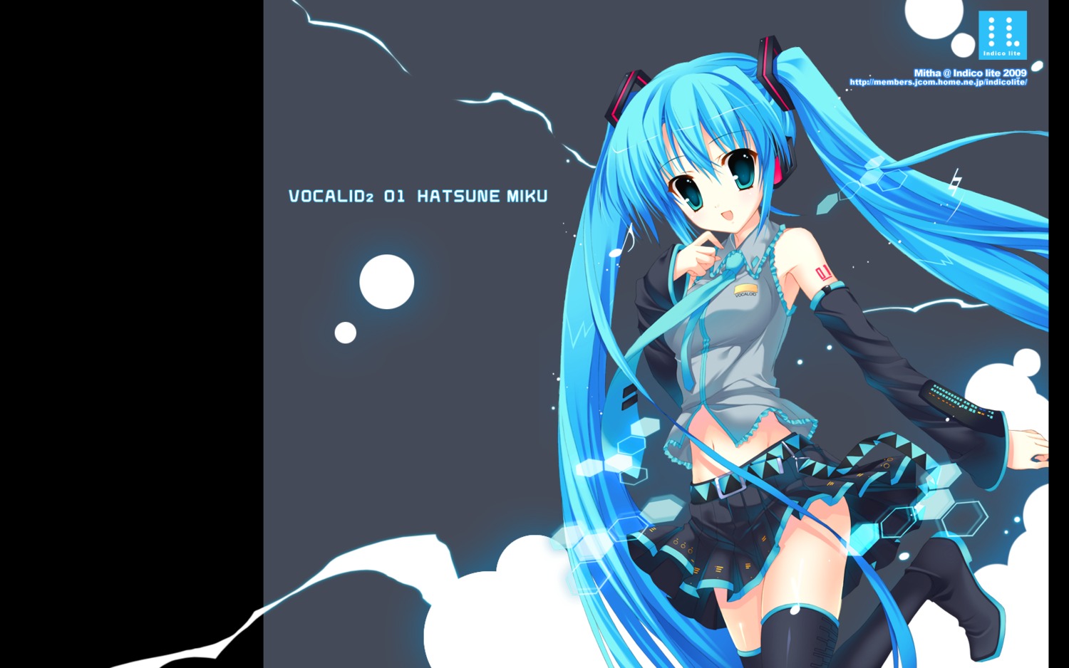 hatsune_miku indico_lite mitha vocaloid wallpaper