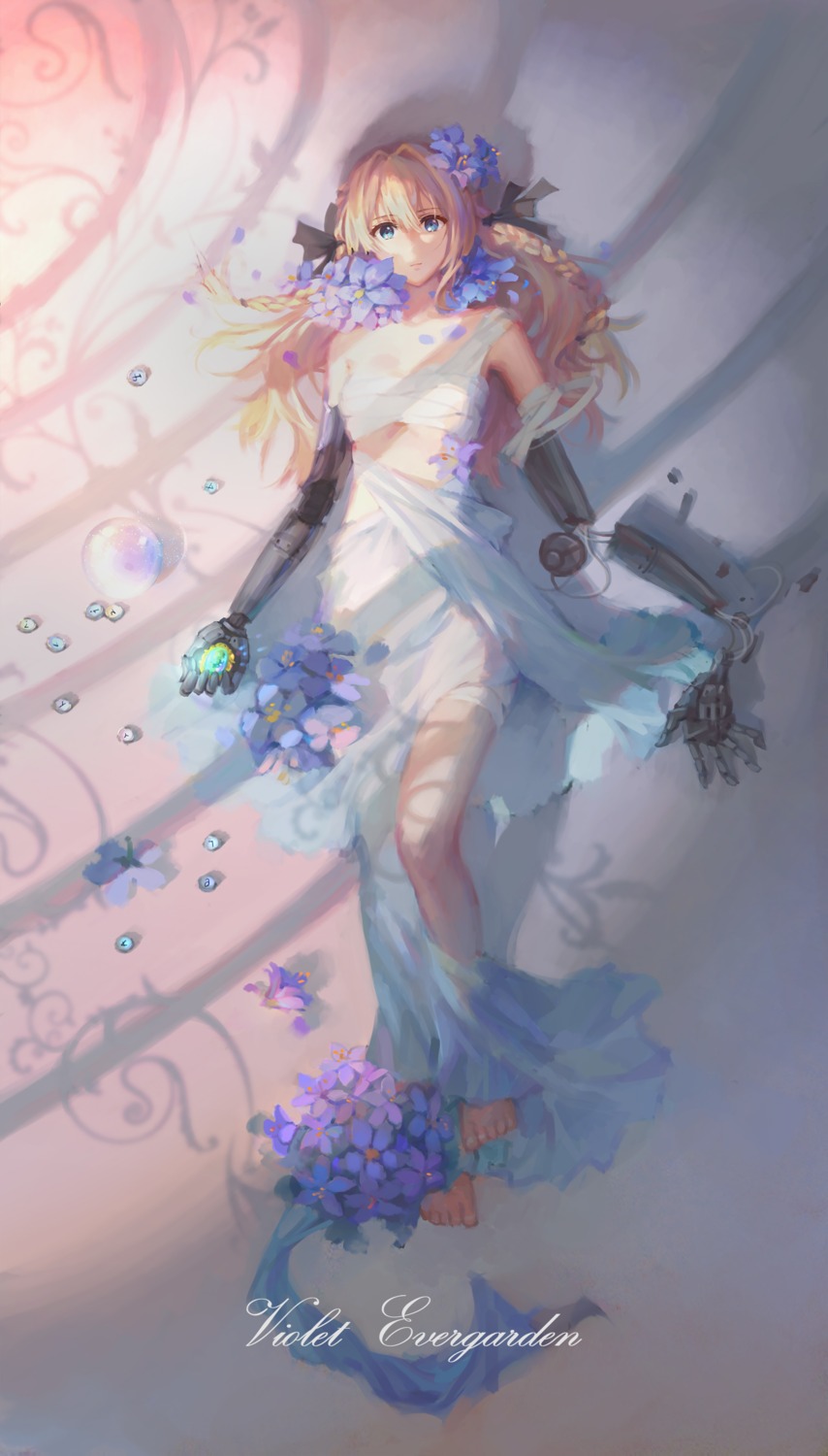 bandages dress e=mc2_(pixiv9387811) mecha_musume violet_evergarden violet_evergarden_(character)